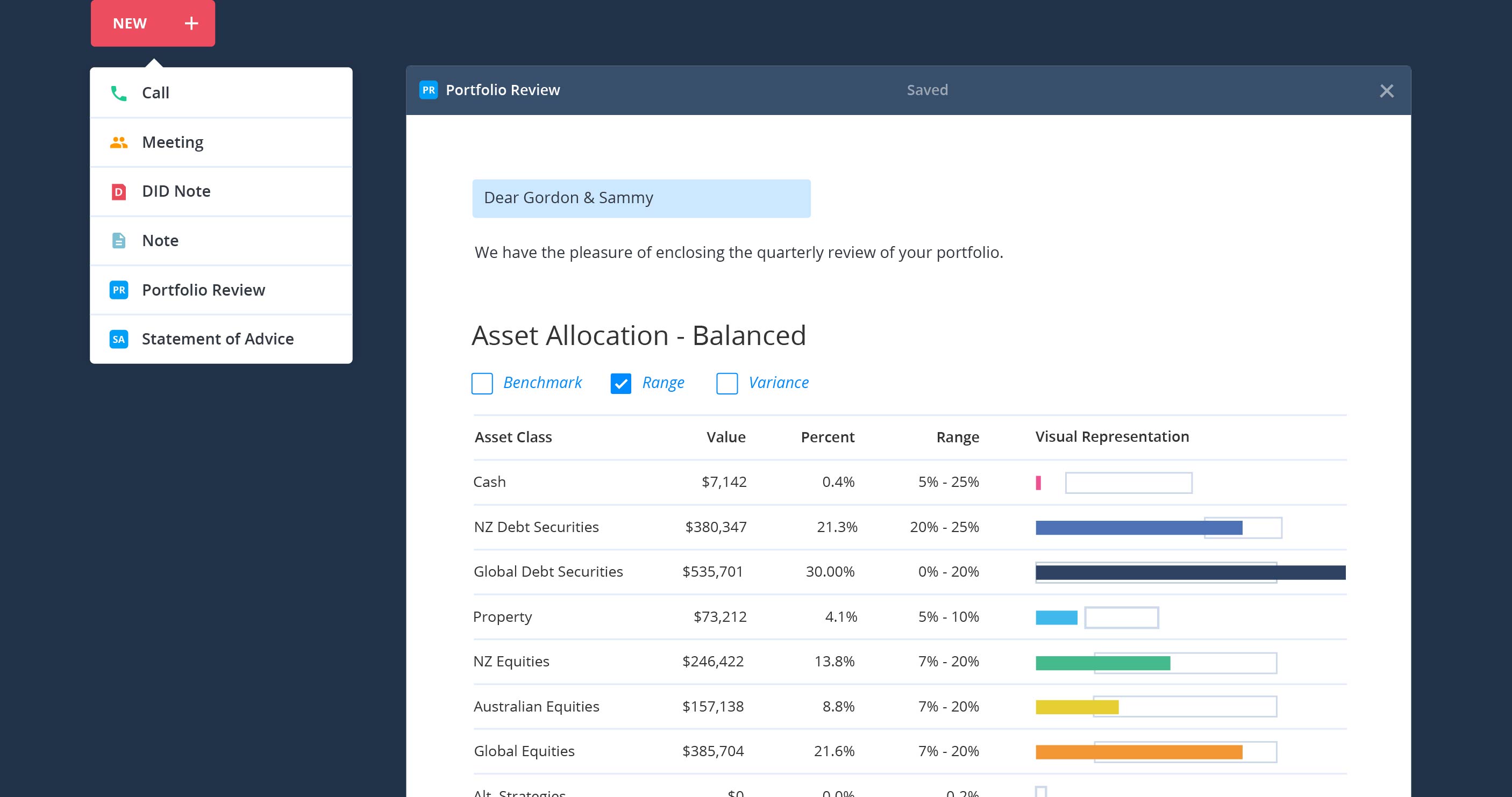OneView Portfolio Review